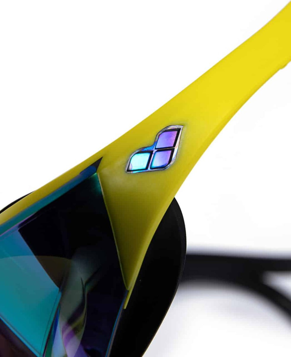 Arena Cobra Edge Swipe Mirror Racing Goggles - Emerald/Yellow/Black | Allens Of Kingsbury