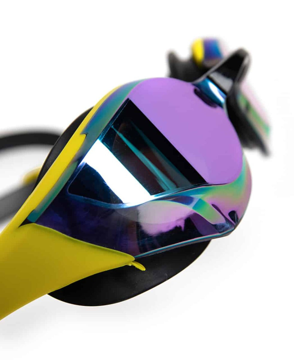 Arena Cobra Edge Swipe Mirror Racing Goggles - Emerald/Yellow/Black | Allens Of Kingsbury