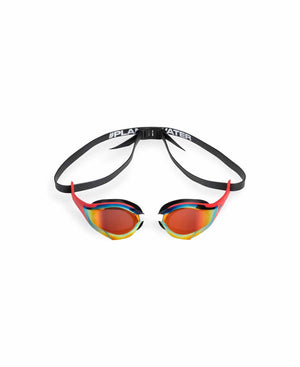 Arena Cobra Edge Swipe Mirror Racing Goggles  - Gold/Red | Allens Of Kingsbury