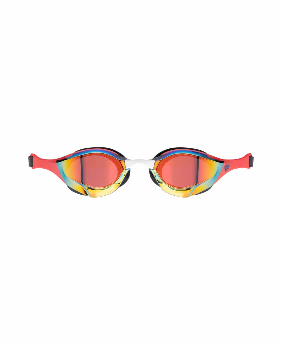 Arena Cobra Edge Swipe Mirror Racing Goggles  - Gold/Red | Allens Of Kingsbury