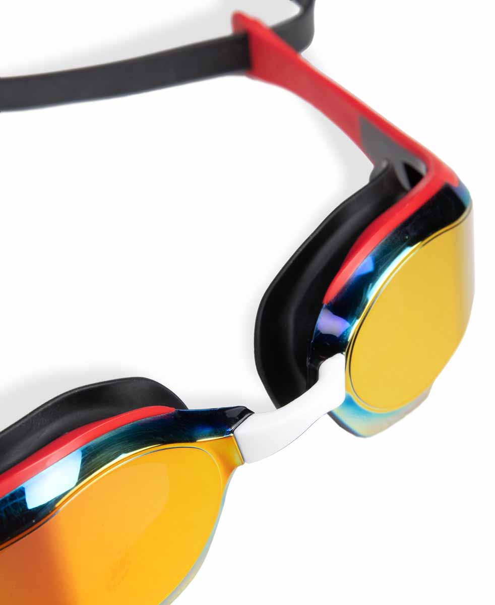 Arena Cobra Edge Swipe Mirror Racing Goggles  - Gold/Red | Allens Of Kingsbury