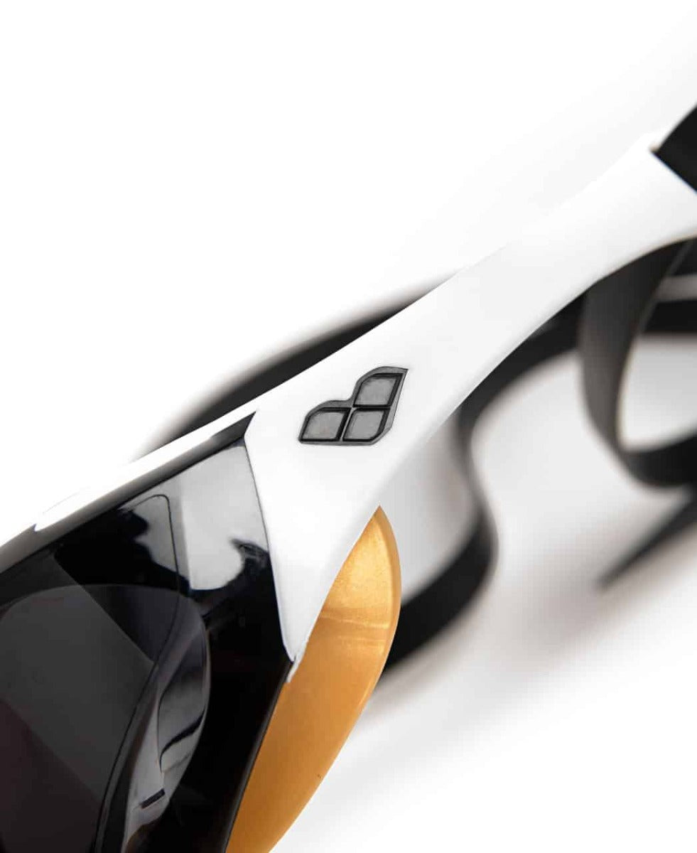 Arena Cobra Edge Swipe Racing Goggles - Smoke/White/Gold | Allens Of Kingsbury