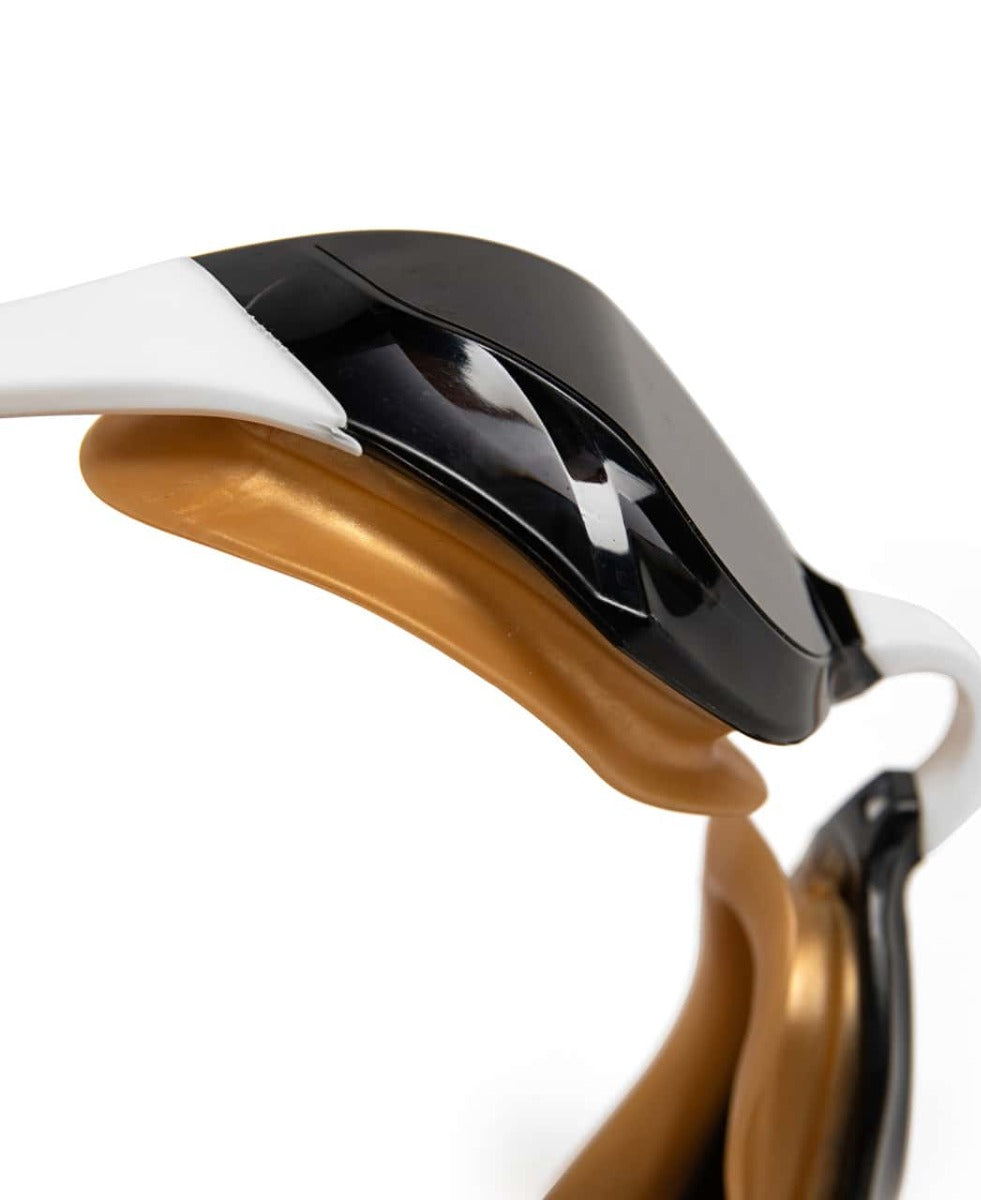 Arena Cobra Edge Swipe Racing Goggles - Smoke/White/Gold | Allens Of Kingsbury