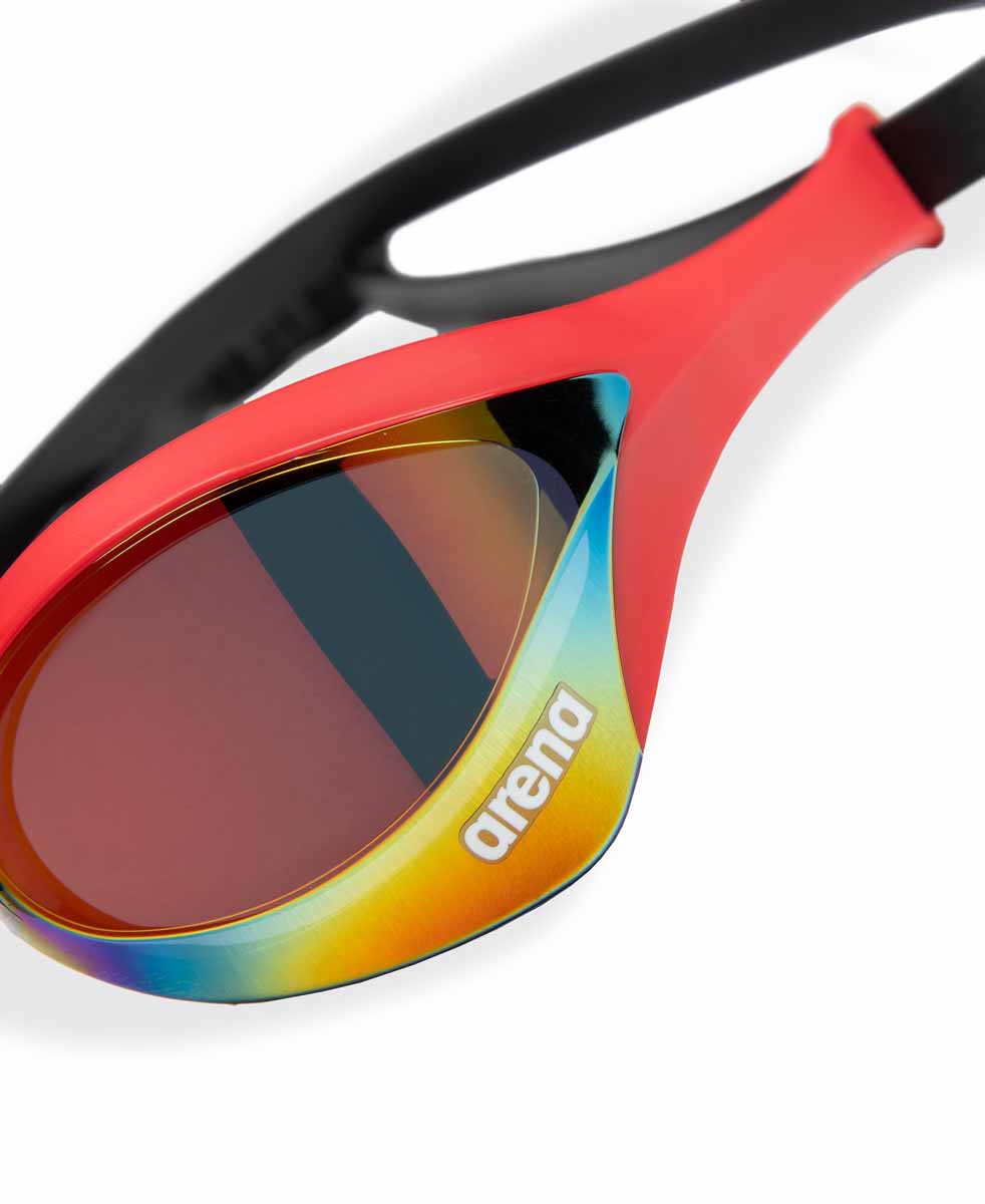 Arena Cobra Ultra Swipe Mirror Racing Goggles  - Gold/Red | Allens Of Kingsbury