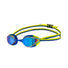 Arena Python Junior Mirror Racing Goggles - Blue/Blue Lime