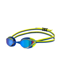 Arena Python Junior Mirror Racing Goggles - Blue/Blue Lime | Allens Of Kingsbury