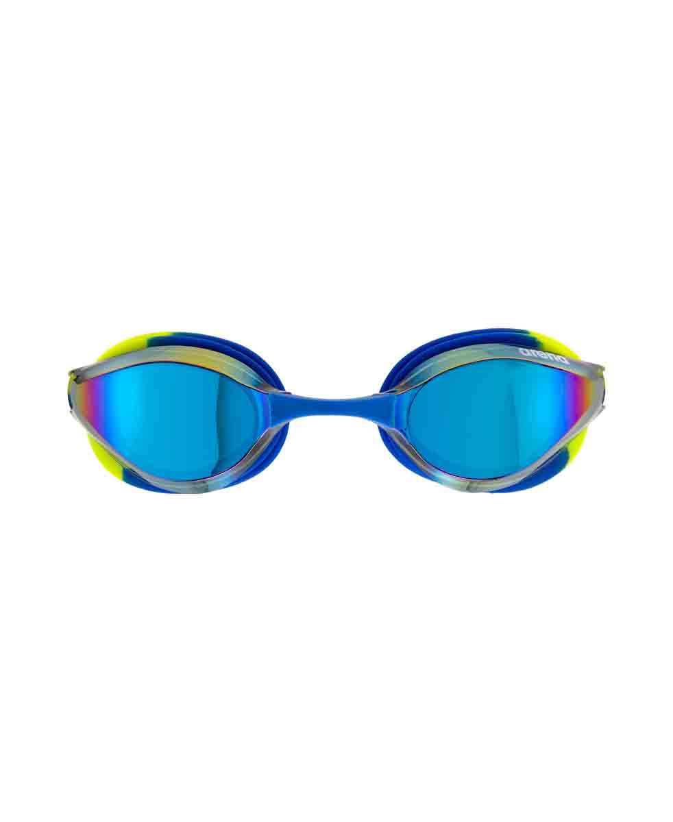 Arena Python Junior Mirror Racing Goggles - Blue/Blue Lime | Allens Of Kingsbury