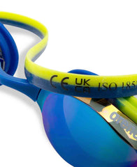 Arena Python Junior Mirror Racing Goggles - Blue/Blue Lime | Allens Of Kingsbury