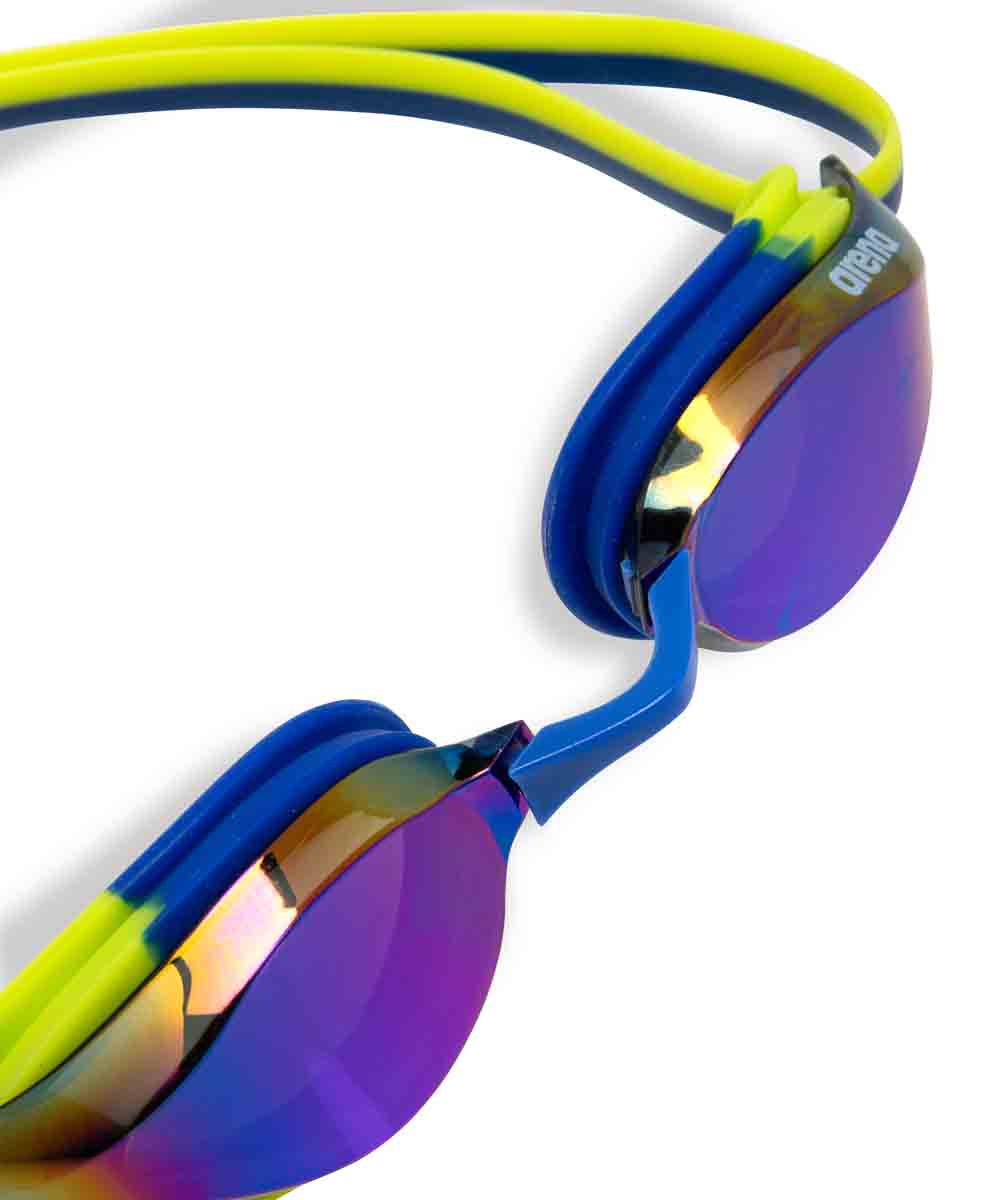 Arena Python Junior Mirror Racing Goggles - Blue/Blue Lime | Allens Of Kingsbury
