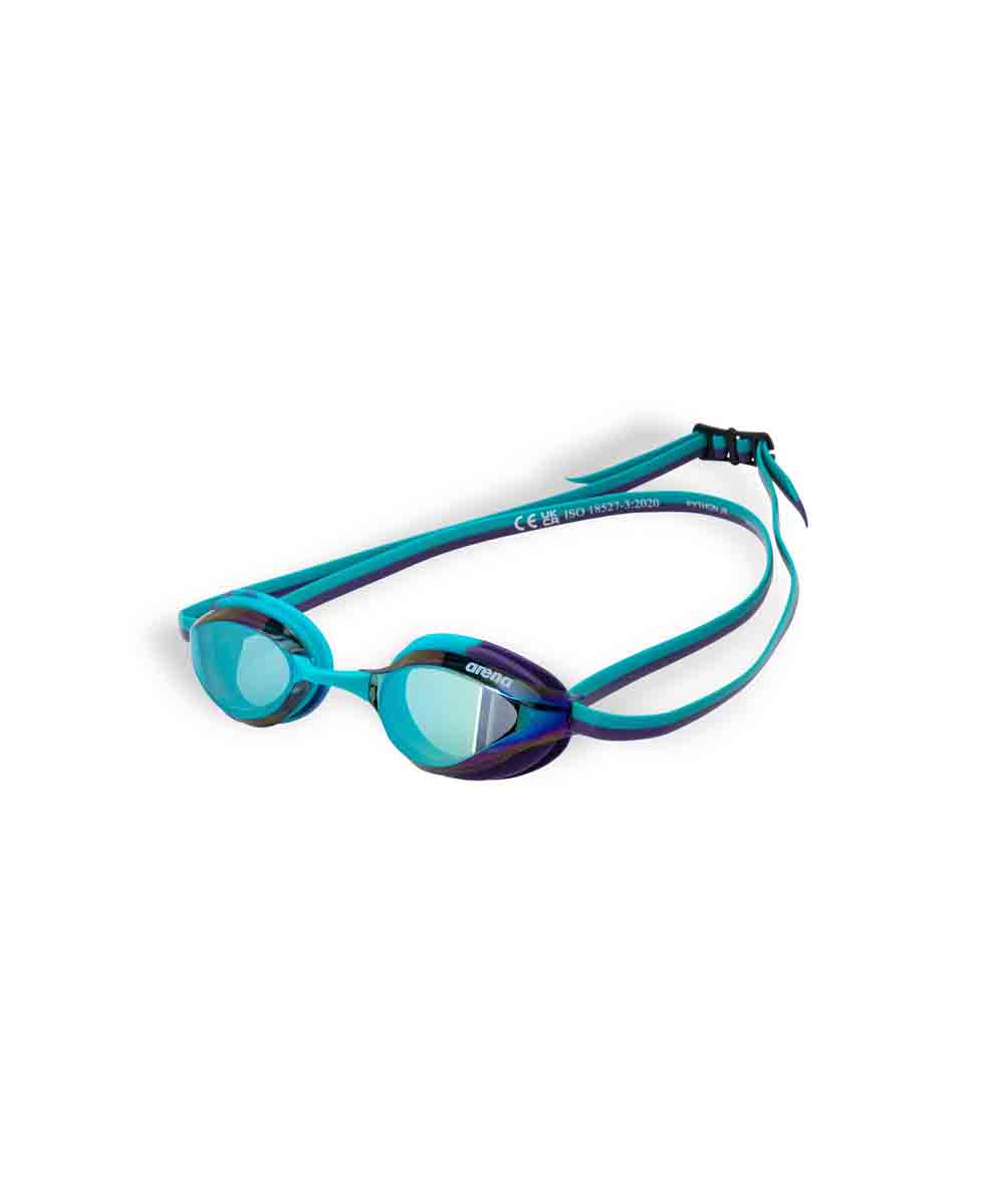 Arena Python Junior Mirror Racing Goggles  - Emerald/Peacock | Allens Of Kingsbury