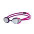 Arena Python Junior Mirror Racing Goggles - Silver/Shocking Pink/Plum