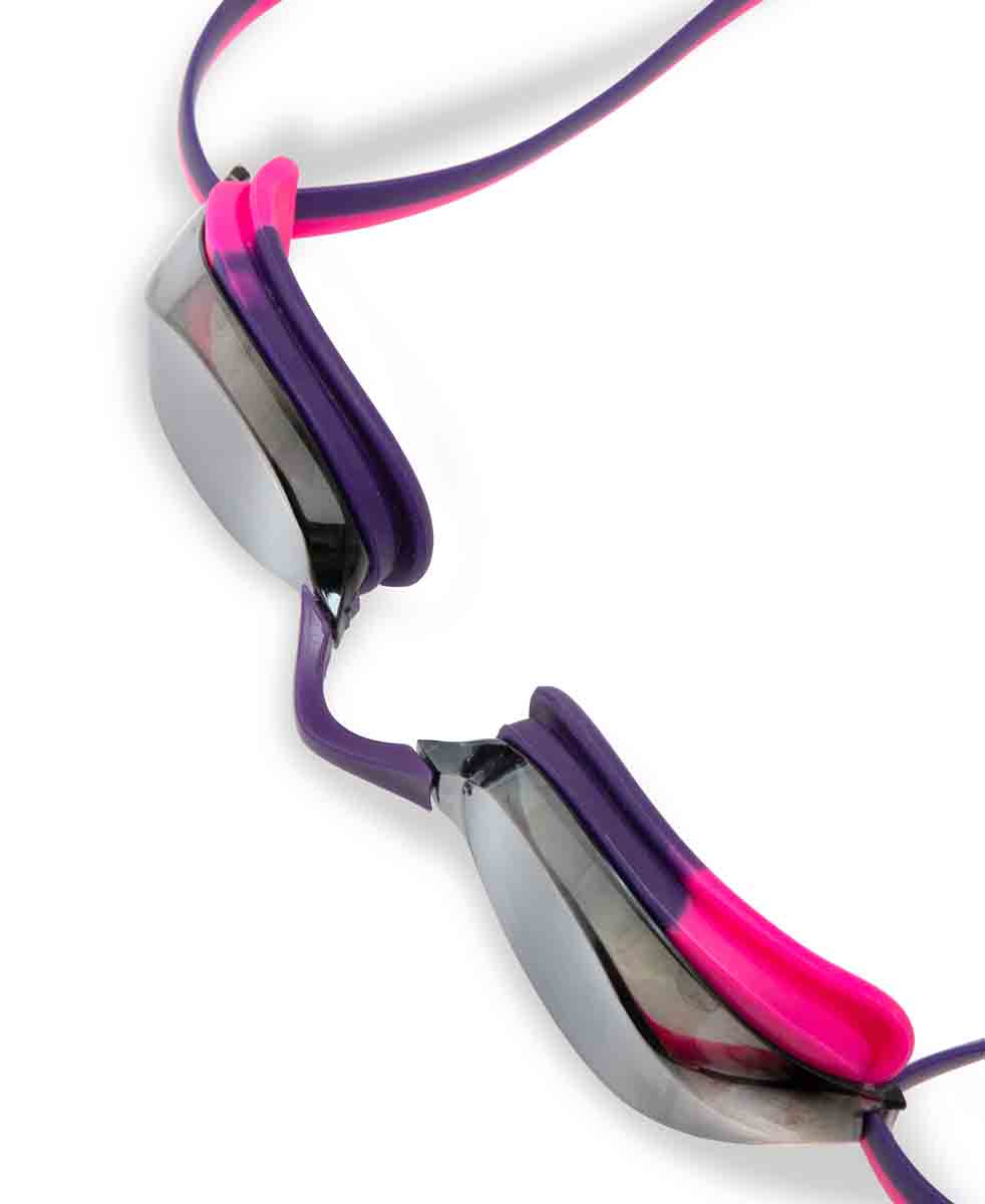 Arena Python Junior Mirror Racing Goggles - Silver/Shocking Pink/Plum | Allens Of Kingsbury
