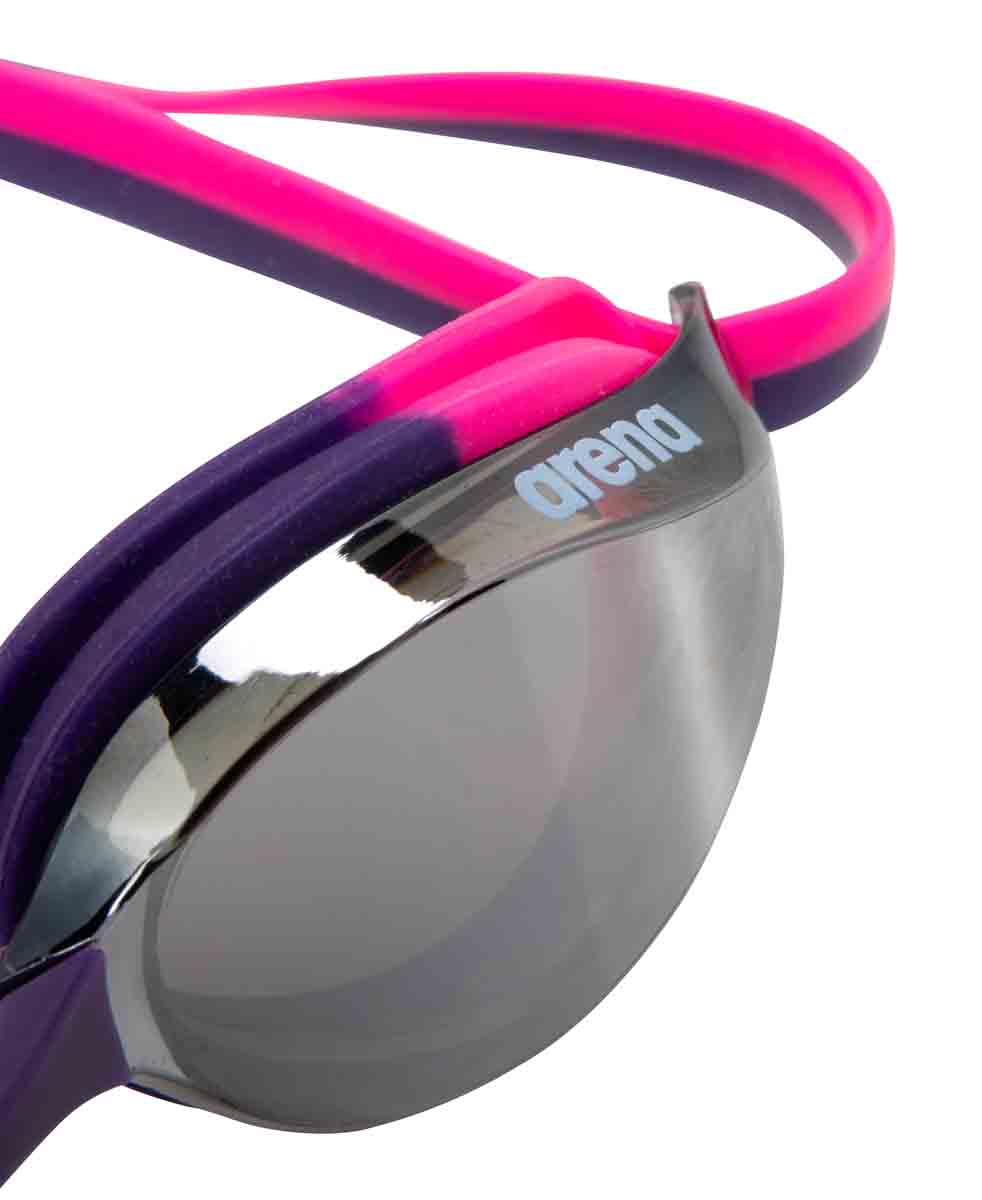 Arena Python Junior Mirror Racing Goggles - Silver/Shocking Pink/Plum | Allens Of Kingsbury