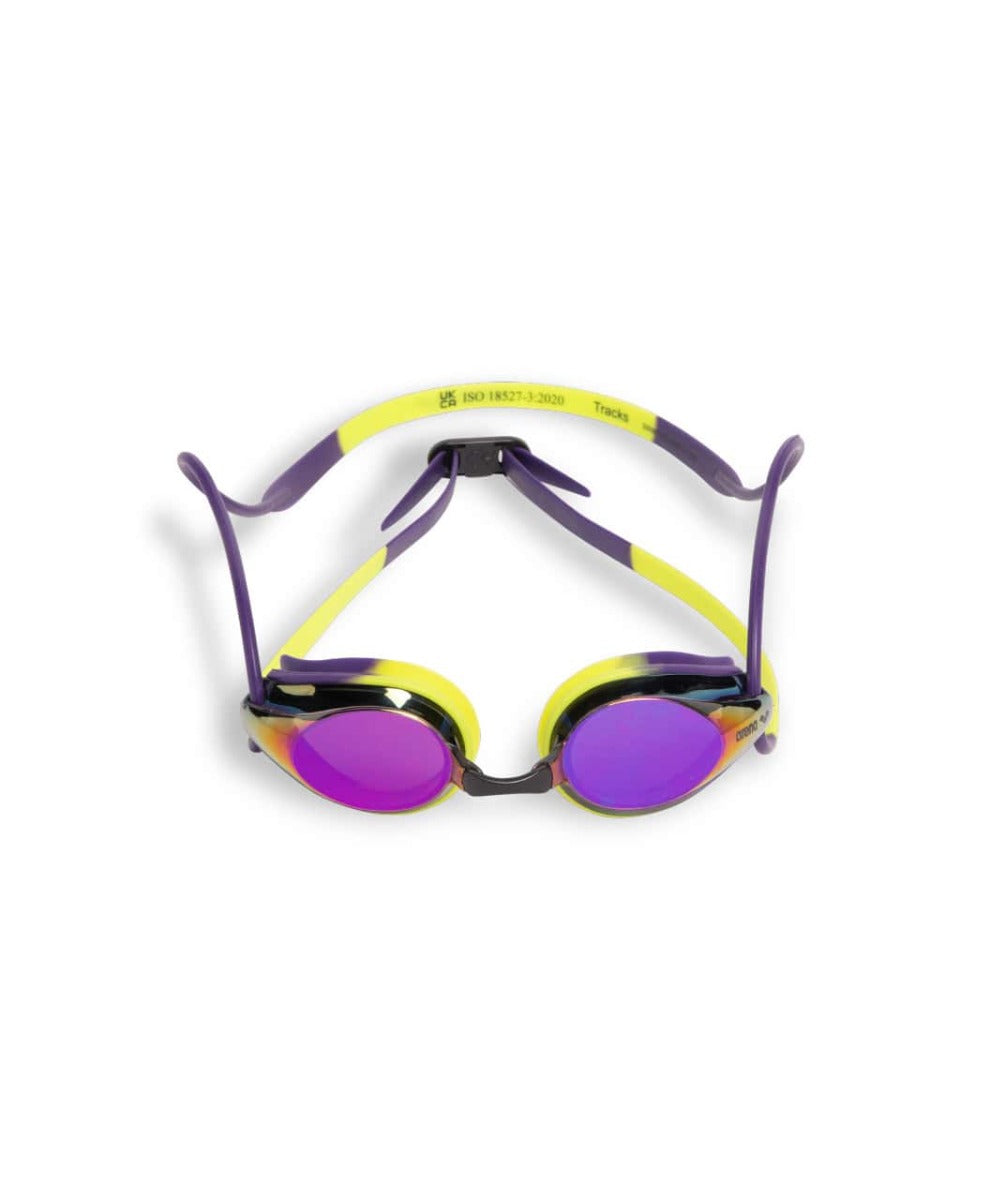 Arena Tracks Mirror Racing Goggles  - Violet/Plum/Lime | Allens Of Kingsbury