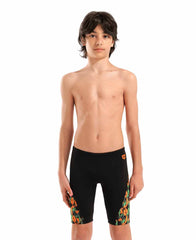 Arena Boys Print Swim Jammer - Black/Orange | Allens Of Kingsbury