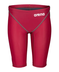 Arena Boys Powerskin ST Next Jammer in deep red, durable swim jammer designed for young swimmers.