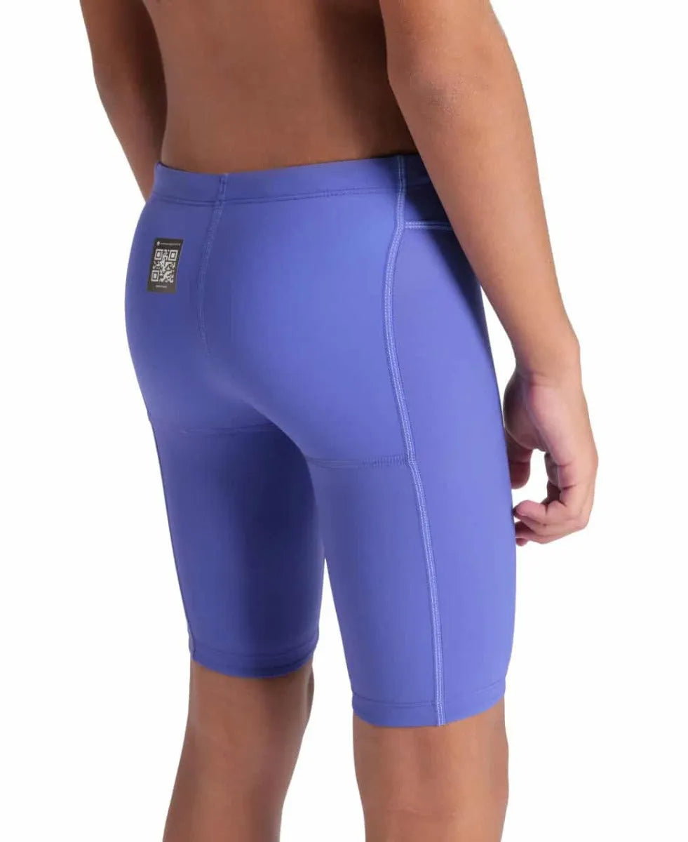 Arena Boys Powerskin Impulso Jammer in Future Dusk, navy blue swim jammer with sleek design for competitive swimming.