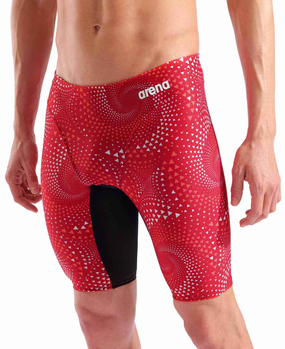 Arena Mens Fireflow Swim Jammer - Black/Team Red | Allens Of Kingsbury