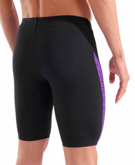 Arena Mens Ribbed Swim Jammer - Black/Multi Purple | Allens Of Kingsbury