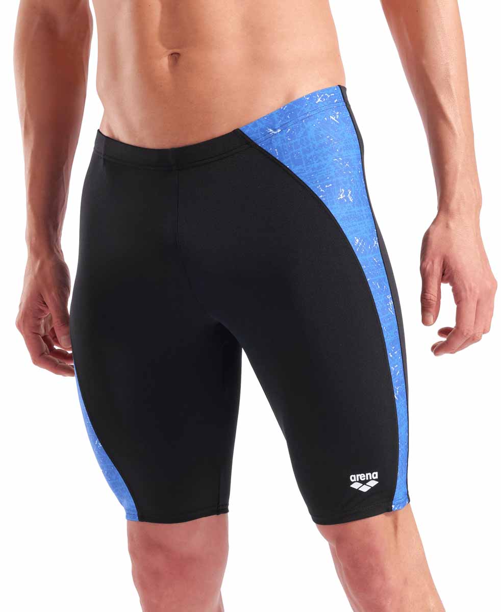 Arena Mens Ribbed Swim Jammer - Black/Royal Multi | Allens Of Kingsbury