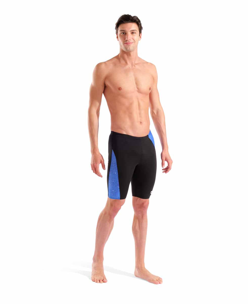 Arena Mens Ribbed Swim Jammer - Black/Royal Multi | Allens Of Kingsbury