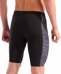 Arena Mens Snakeskin Swim Jammer - Black/Team Black | Allens Of Kingsbury