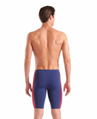 Arena Mens Snakeskin Swim Jammer - Navy/Team Red/White/Blue | Allens Of Kingsbury