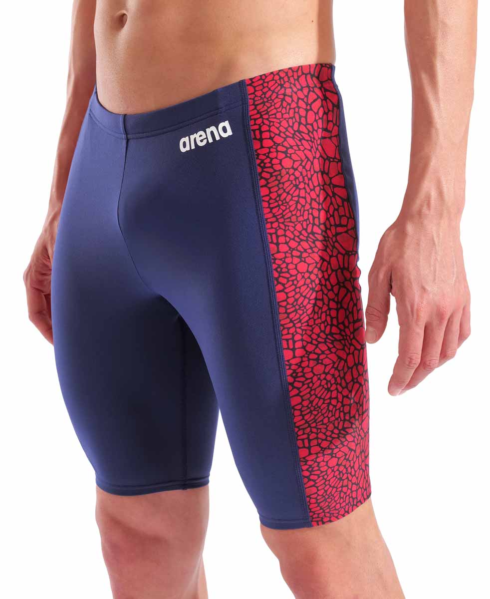Arena Mens Snakeskin Swim Jammer - Navy/Team Red/White/Blue | Allens Of Kingsbury