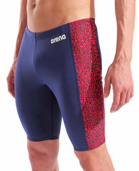 Arena Mens Snakeskin Swim Jammer - Navy/Team Red/White/Blue | Allens Of Kingsbury