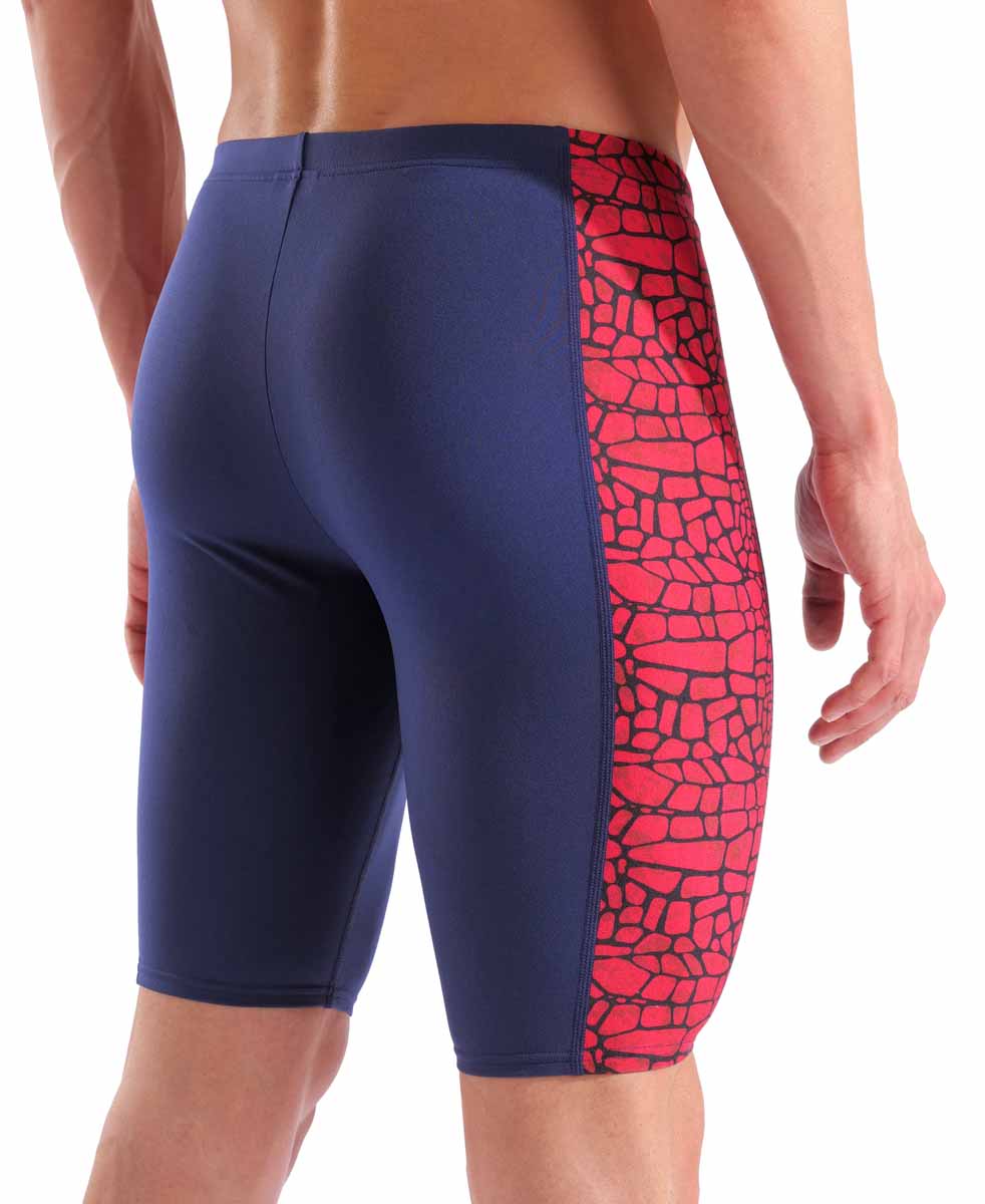 Arena Mens Snakeskin Swim Jammer - Navy/Team Red/White/Blue | Allens Of Kingsbury