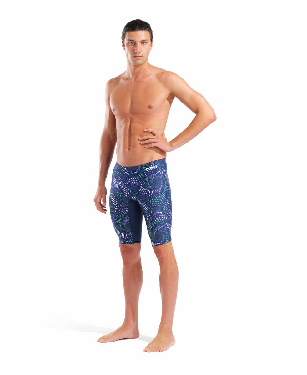 Arena Mens Fireflow Swim Jammer - Navy/Team Blue/Green | Allens Of Kingsbury