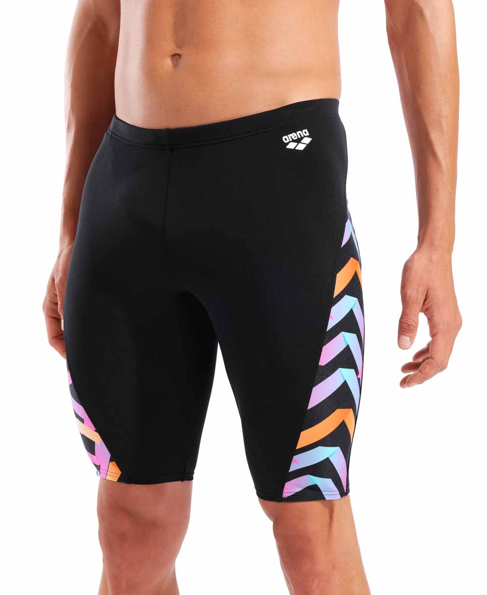 Arena Mens Texture Swim Jammer - Black/Multi | Allens Of Kingsbury
