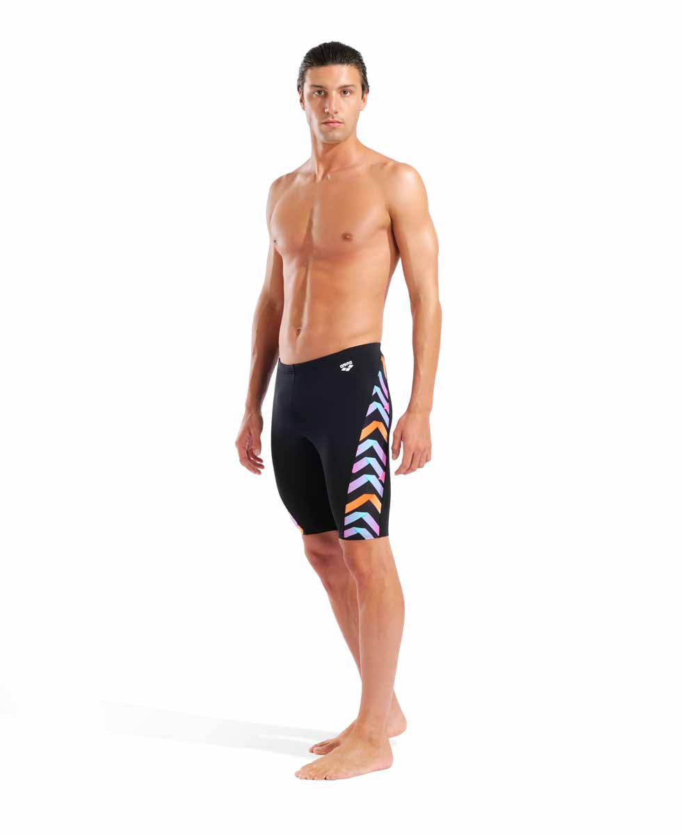 Arena Mens Texture Swim Jammer - Black/Multi | Allens Of Kingsbury