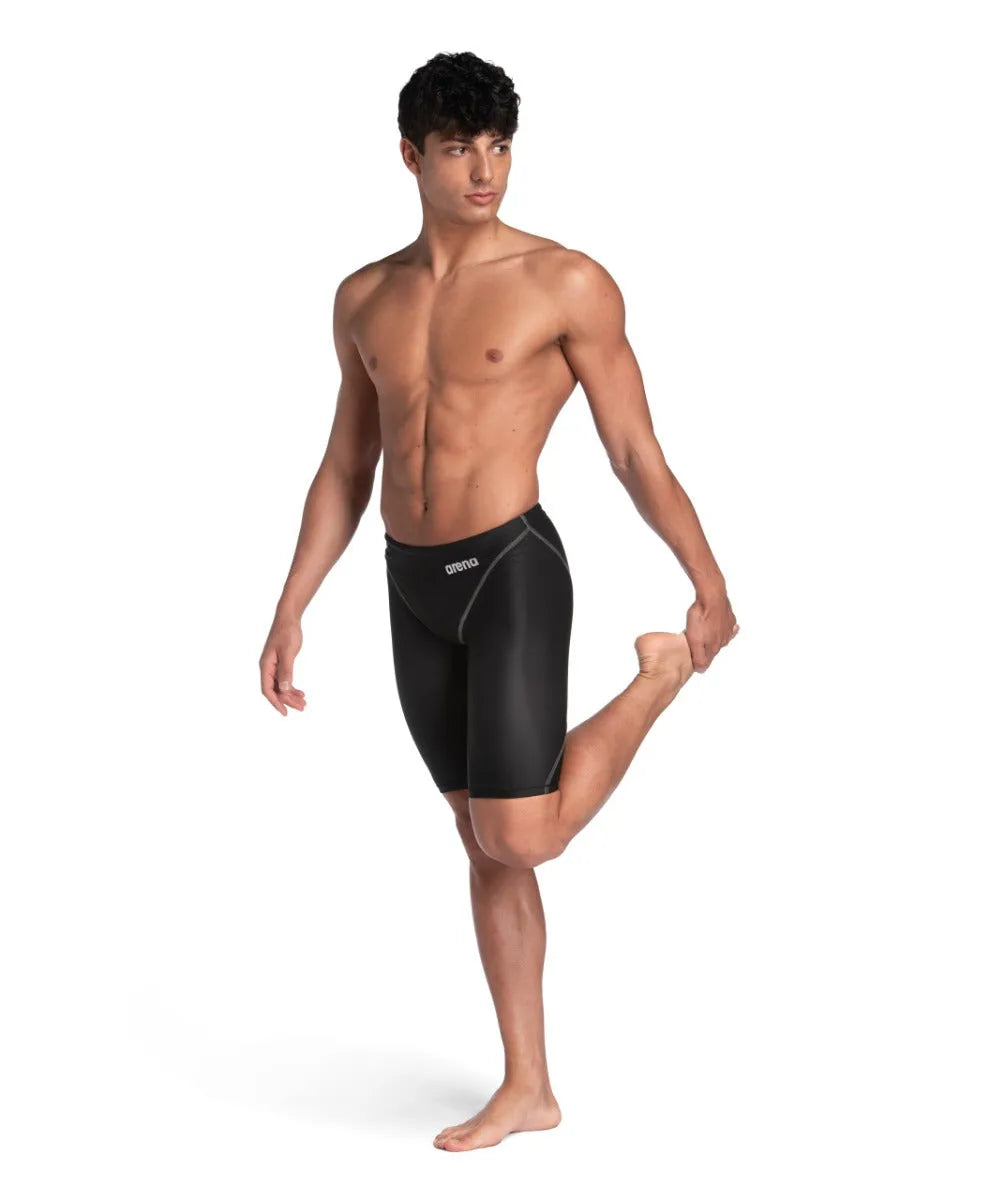 Black Arena Men's Powerskin ST Next Jammer for competitive swimming, featuring sleek design and durable fabric.