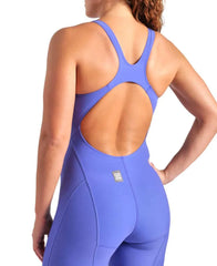 Arena Women's Powerskin Impulso open-back kneesuit in Future Dusk, featuring sleek design and streamlined fit for competitive swimming.