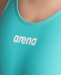 Arena Women's Powerskin ST Next Kneesuit in aquamarine, sleek and form-fitting swimwear for competitive swimming.