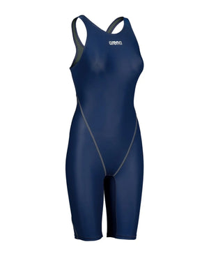 Arena Women's Powerskin ST Next Kneesuit in navy, sleek swimwear designed for competitive swimming performance.