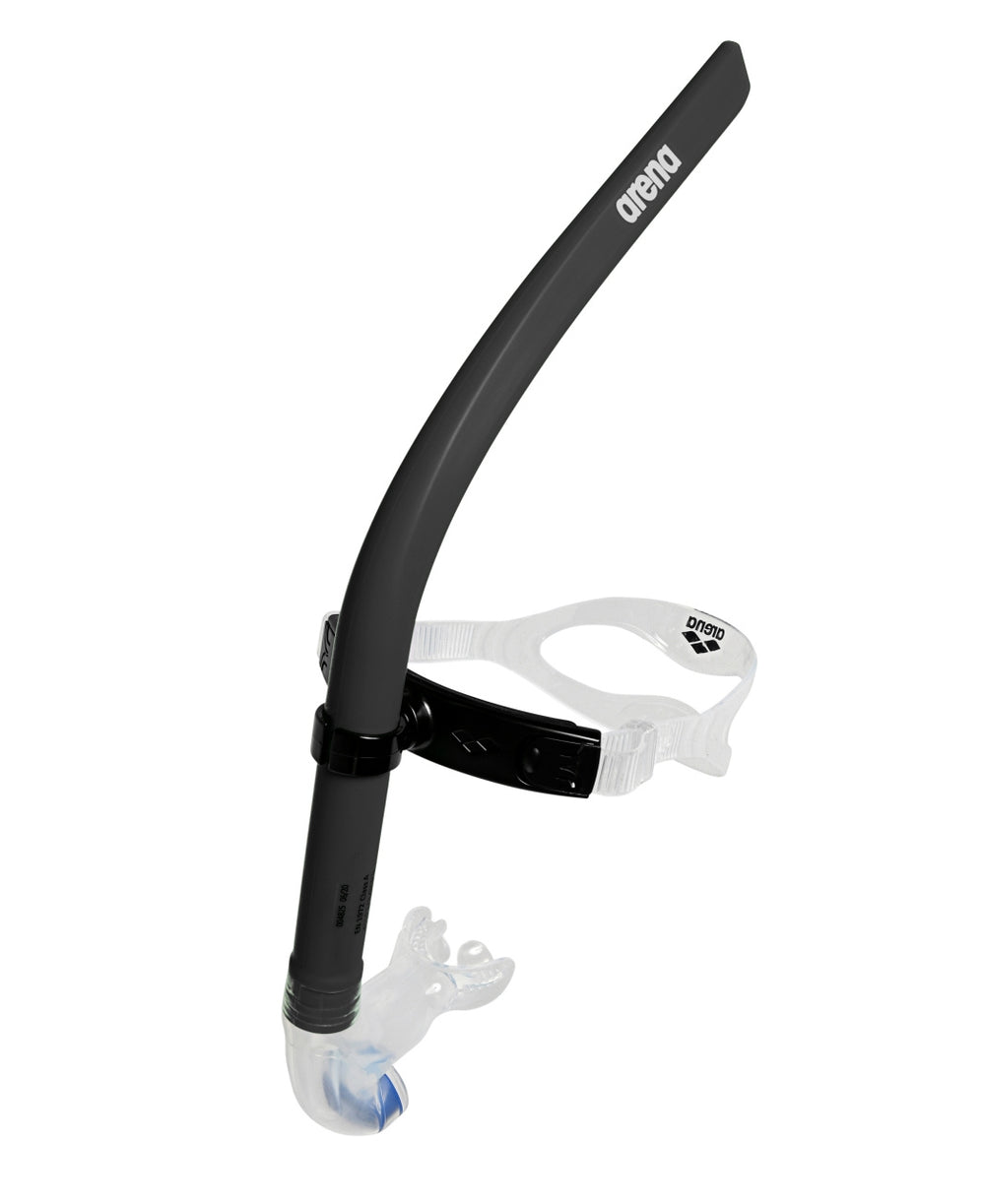 Arena Swim Snorkel III in black, featuring adjustable mask and mouthpiece, designed for comfortable underwater breathing.