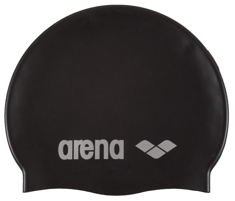 Arena Classic Silicone Swimming Cap - Black | Allens Of Kingsbury