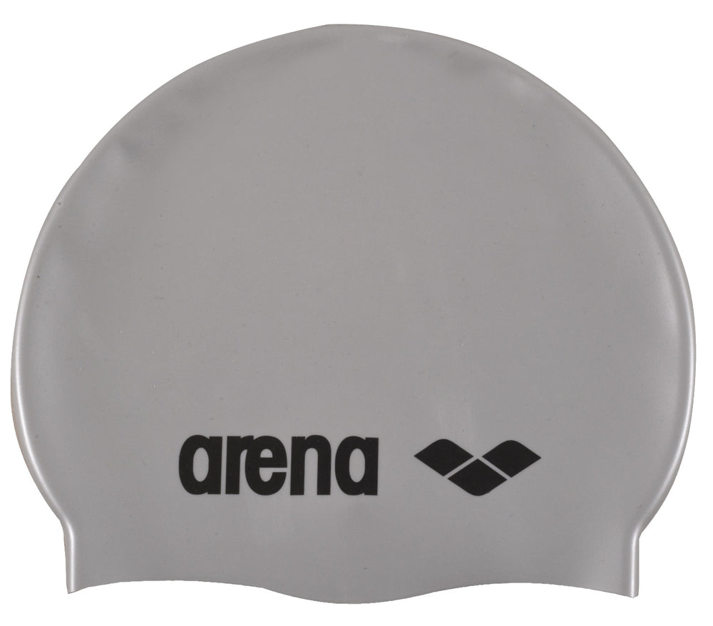 Arena Classic Silicone Swimming Cap - Grey | Allens Of Kingsbury