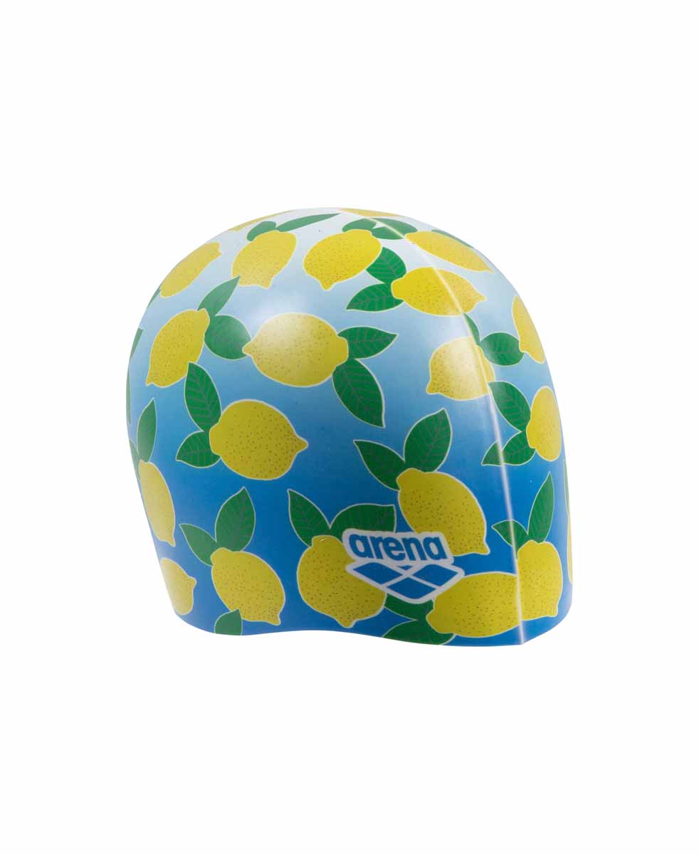 Arena HD Lemons Swim Cap  - Turquoise/Multi | Allens Of Kingsbury