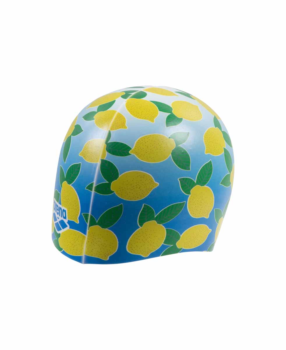 Arena HD Lemons Swim Cap  - Turquoise/Multi | Allens Of Kingsbury