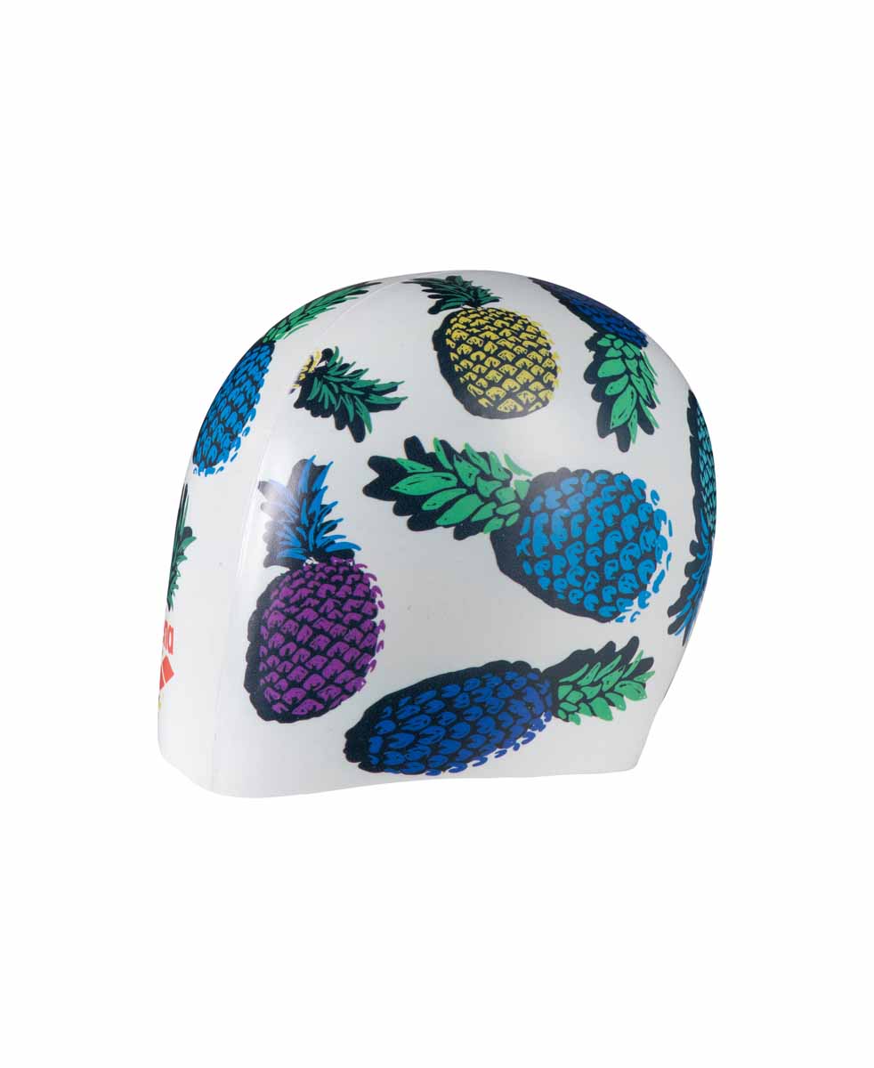 Arena HD Pineapples Swim Cap  - White/Multi | Allens Of Kingsbury