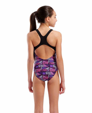 Arena Girls Candies Swim Pro Back Swimsuit - Multi Pink/Black | Allens Of Kingsbury