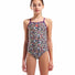 Arena Girls Fun Skulls Lightdrop Back Swimsuit - Multi Black/Plum