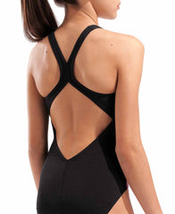 Arena Girls Multi Colours V Back Swimsuit - Water Multi/Black | Allens Of Kingsbury