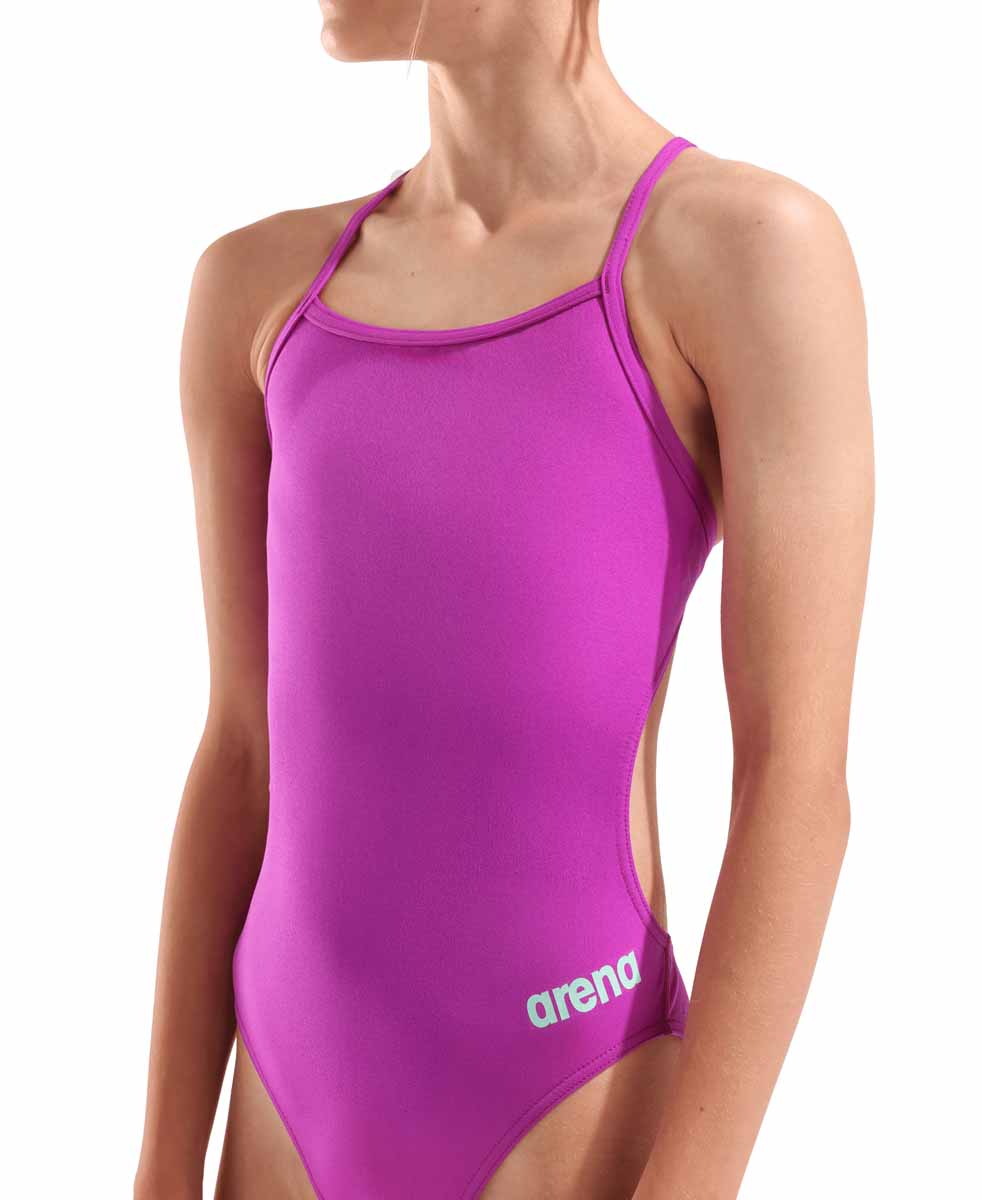 Arena Girls Solid Team Challenge Swimsuit - Very Fuchsia/Water | Allens Of Kingsbury