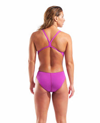 Arena Womens Solid Team Challenge Swimsuit - Very Fuchsia/Team Green | Allens Of Kingsbury