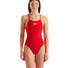 Arena Womens Solid Tie Back Swimsuit - Red