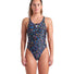 Arena Womens Confetti Swim Tech Multi Back Swimsuit - Black Multi
